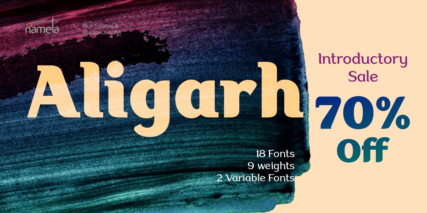 Пример шрифта Aligarh Light Italic